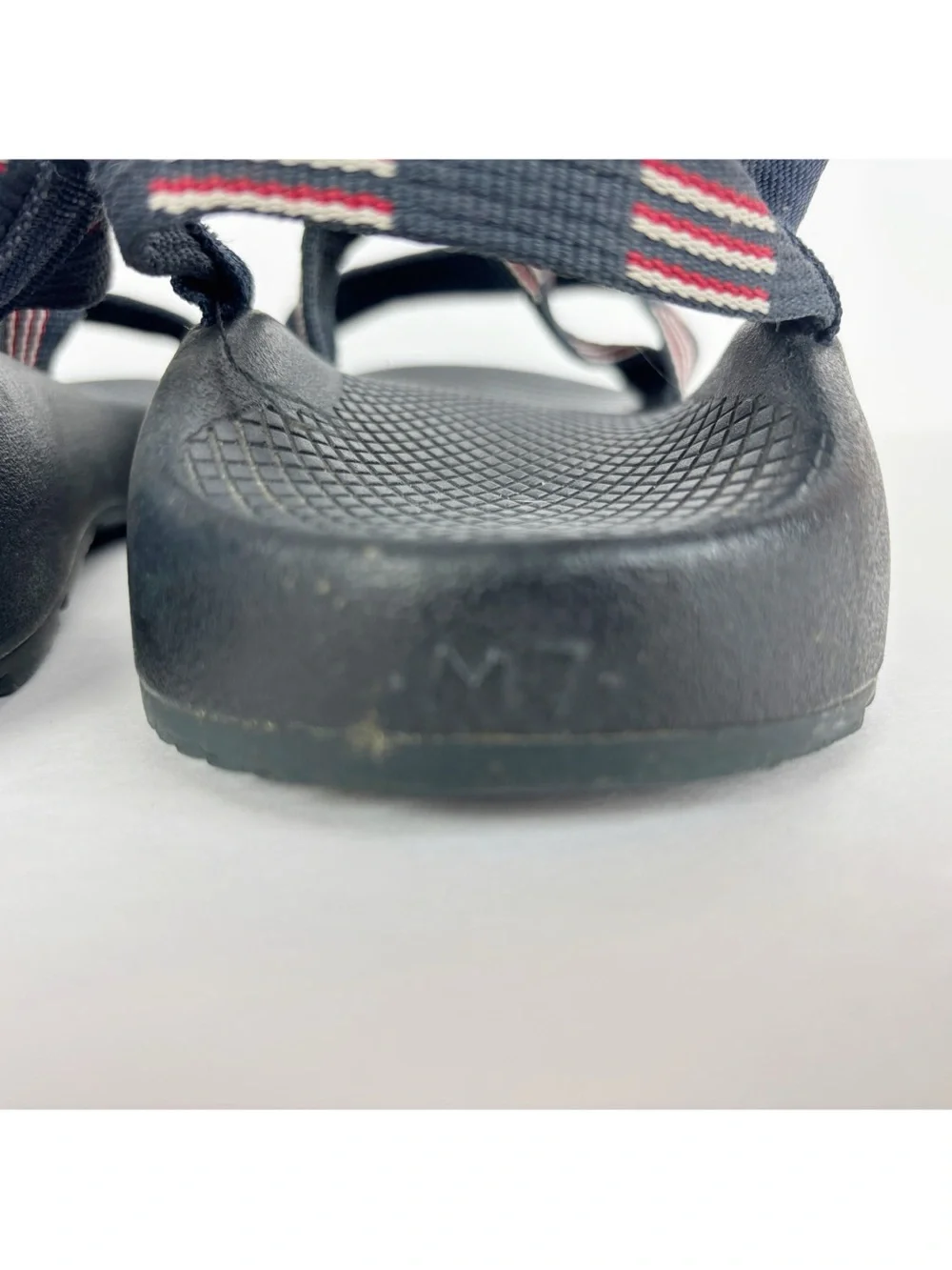 Chaco Z/1 Classic Sandals Men’s 7 Blue Red White Flag Athletic Outdoor Hiking - Picture 4 of 7